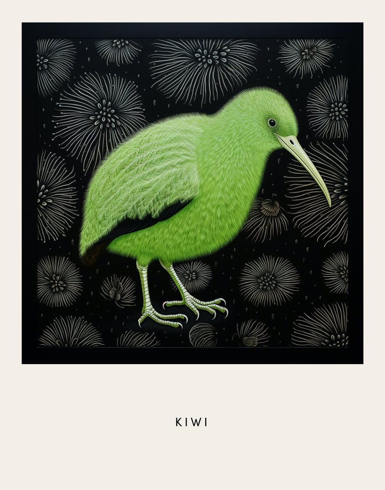 Ohara Koson Inspired Bird Painting Kiwi 2 Poster