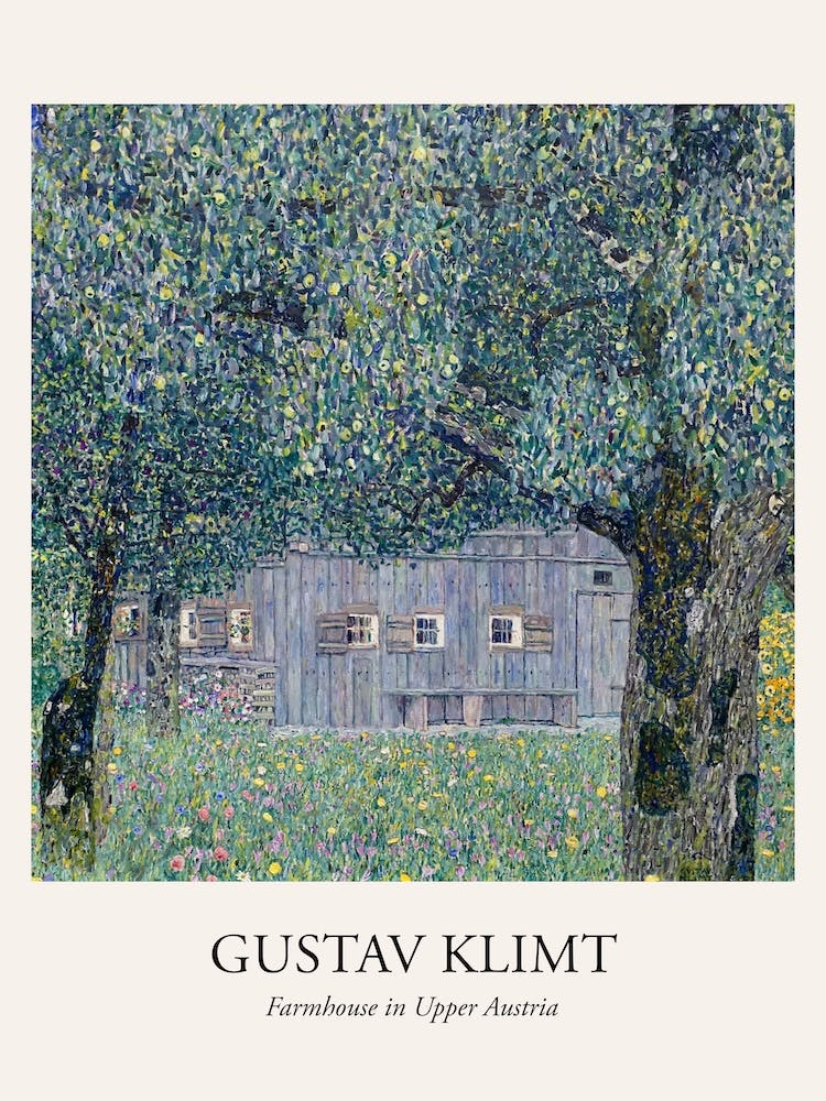 Farmhouse In Upper Austria, Gustav Klimt Poster