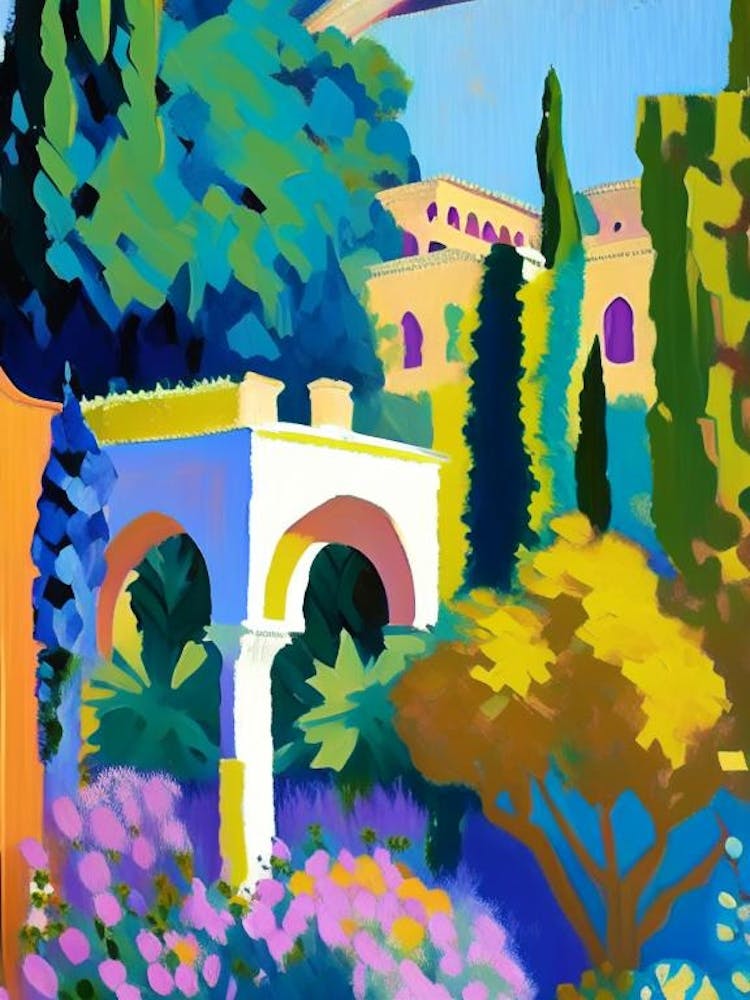 Generalife Gardens, 1, Spain Abstract Still Life