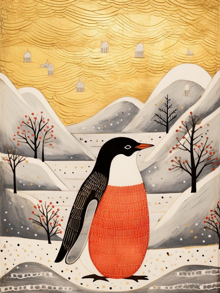 Vogelillustration Penguin 3
