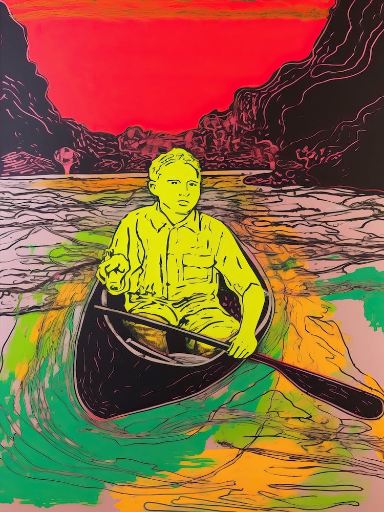 Canoeing Pop Art 3