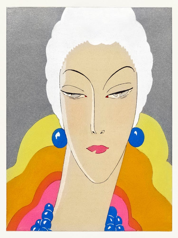 Woman With Blue Earrings