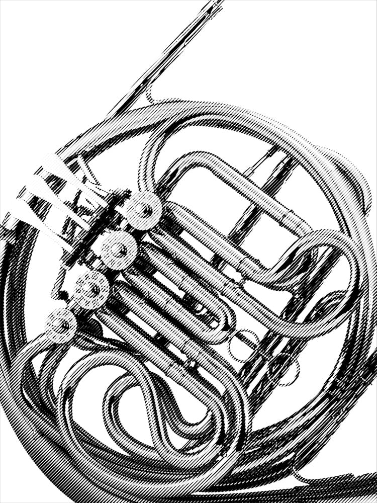 Saxhorn Line Art