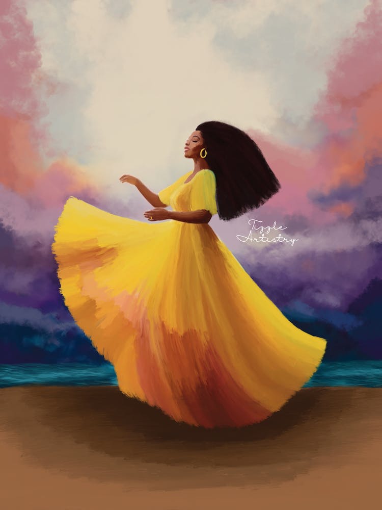 Woman In A Yellow Dress