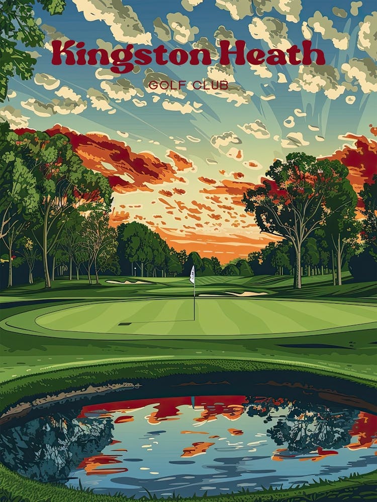 Kingston Heath Australia Digitale Reiseillustration