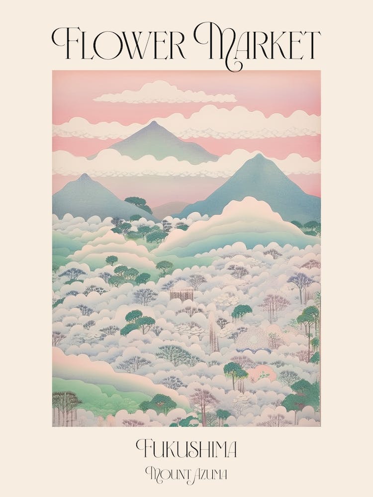 Flower Market Mount Azuma In Fukushima Japanese Landscape 2 Poster