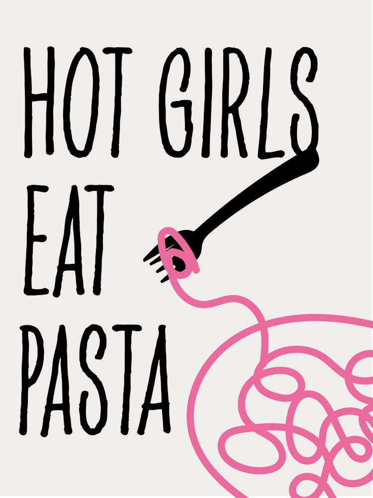 Hot Girls Eat Pasta Black Pink Kitchen