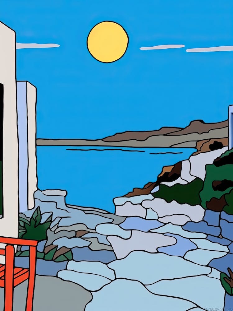 Minimalistischer Designstil von Mykonos, Greece 1