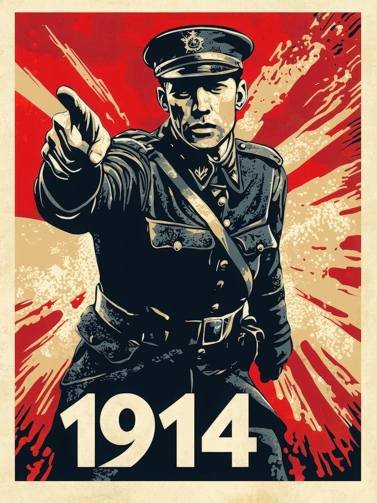 Aihrgdesign A Vintage Recruitment Poster From 1914 Featuring 5