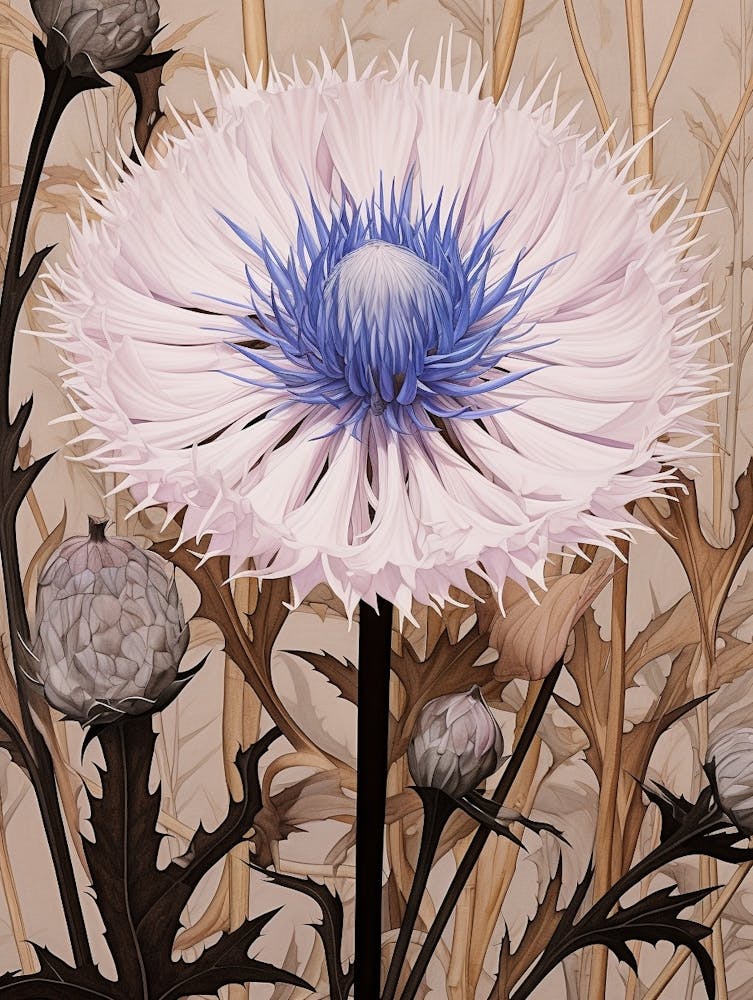 Flower Illustration Cornflower 3