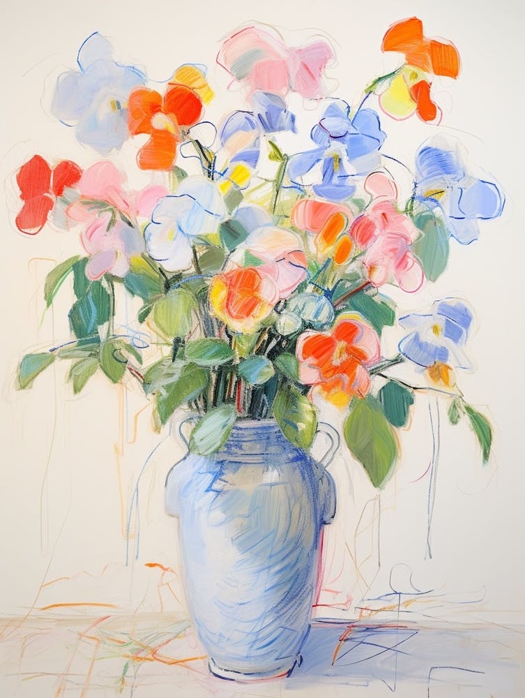 Flower Painting Fauvist Style Impatiens 4