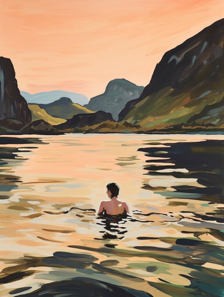 Wild Swimming At Ullswater Cumbria 1