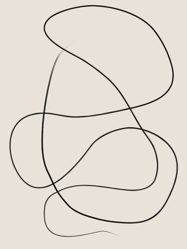 Swirling One Line Poster