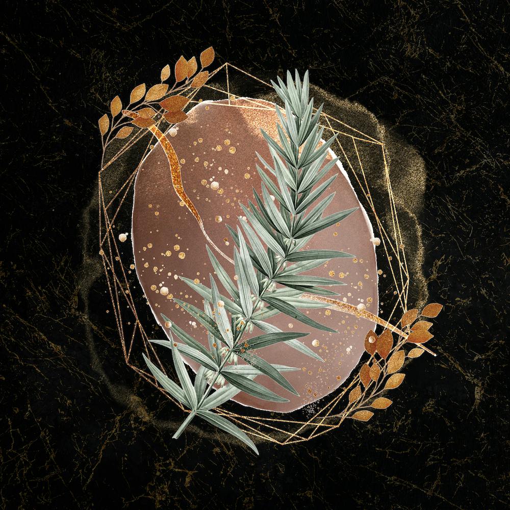 Geo Botanical Mixed Media