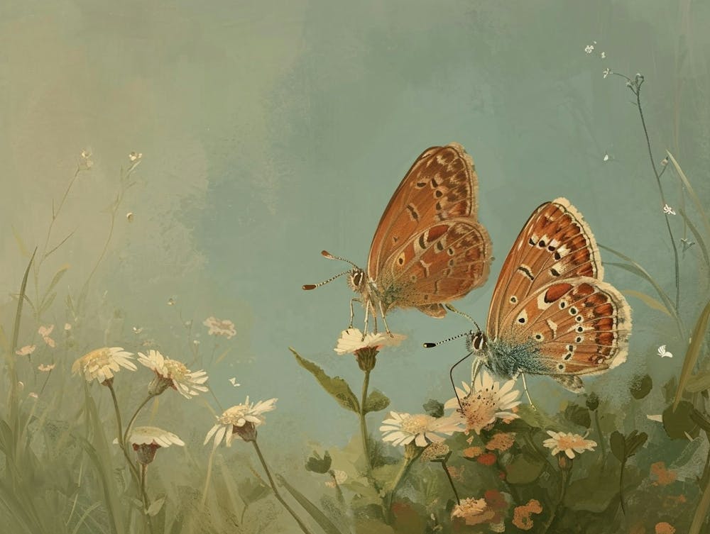 Floral Animal Illustration Butterfly 1