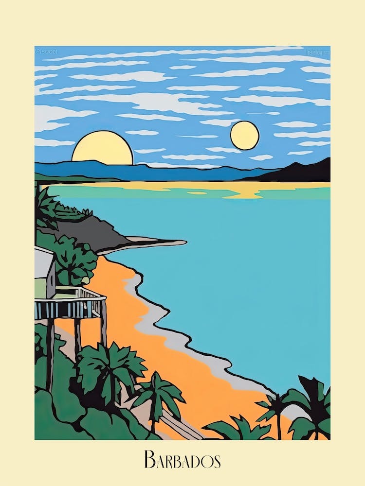 Poster Of Minimal Design Style Of Barbados 1