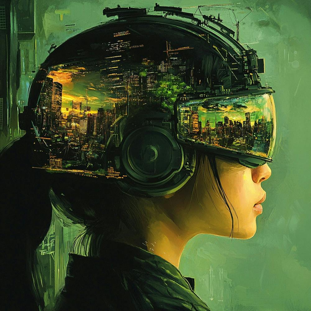 Futuristic Girl In Helmet