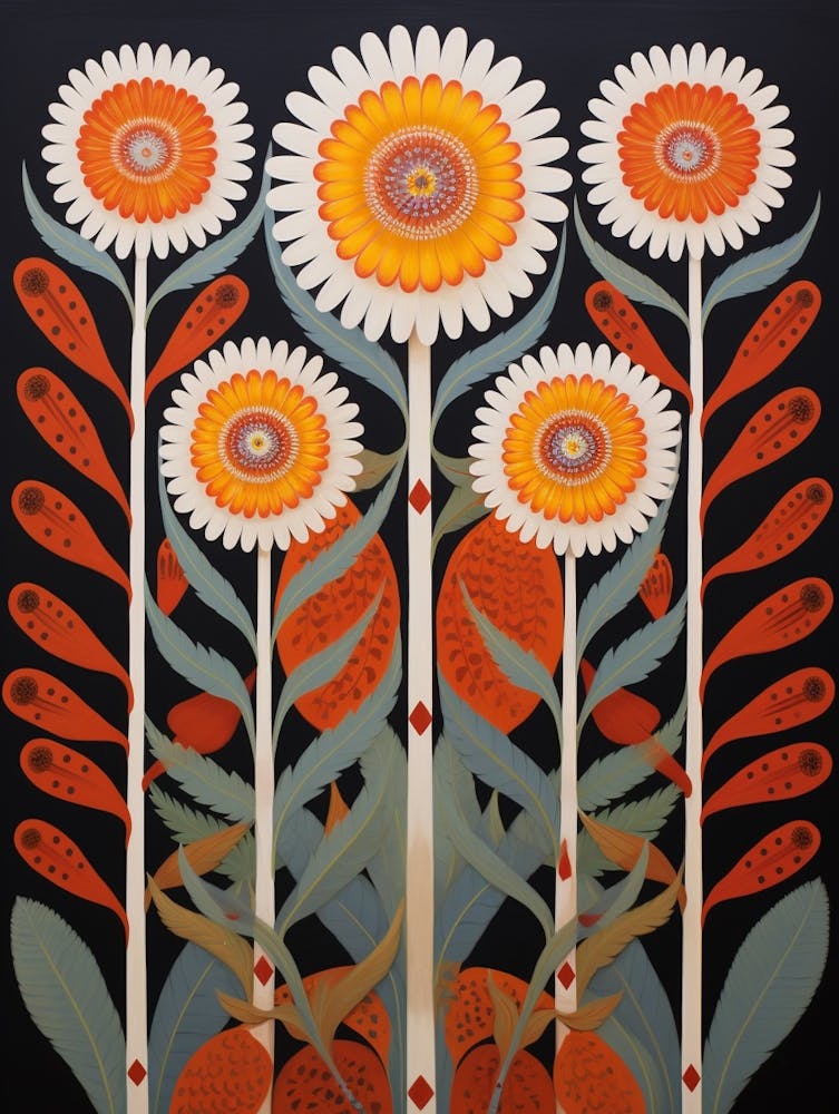 Flower Motif Painting Everlasting Flower 1