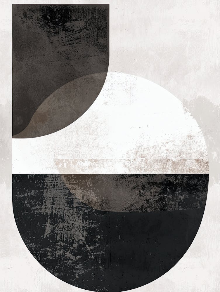 Abstract Black And White Painting