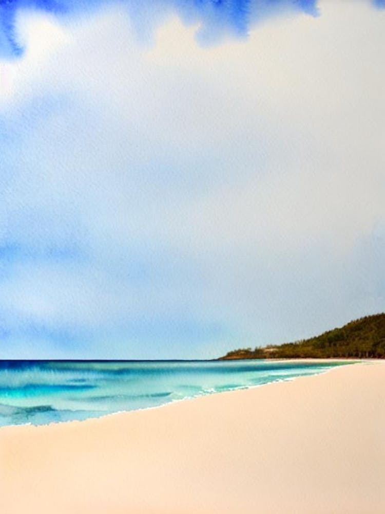 Cable Beach 2, Australia Watercolour