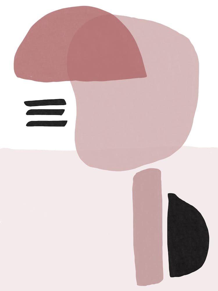 Abstrait Rose Et Noir