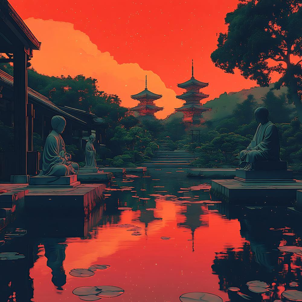 Futuristic Samurai Garden 9