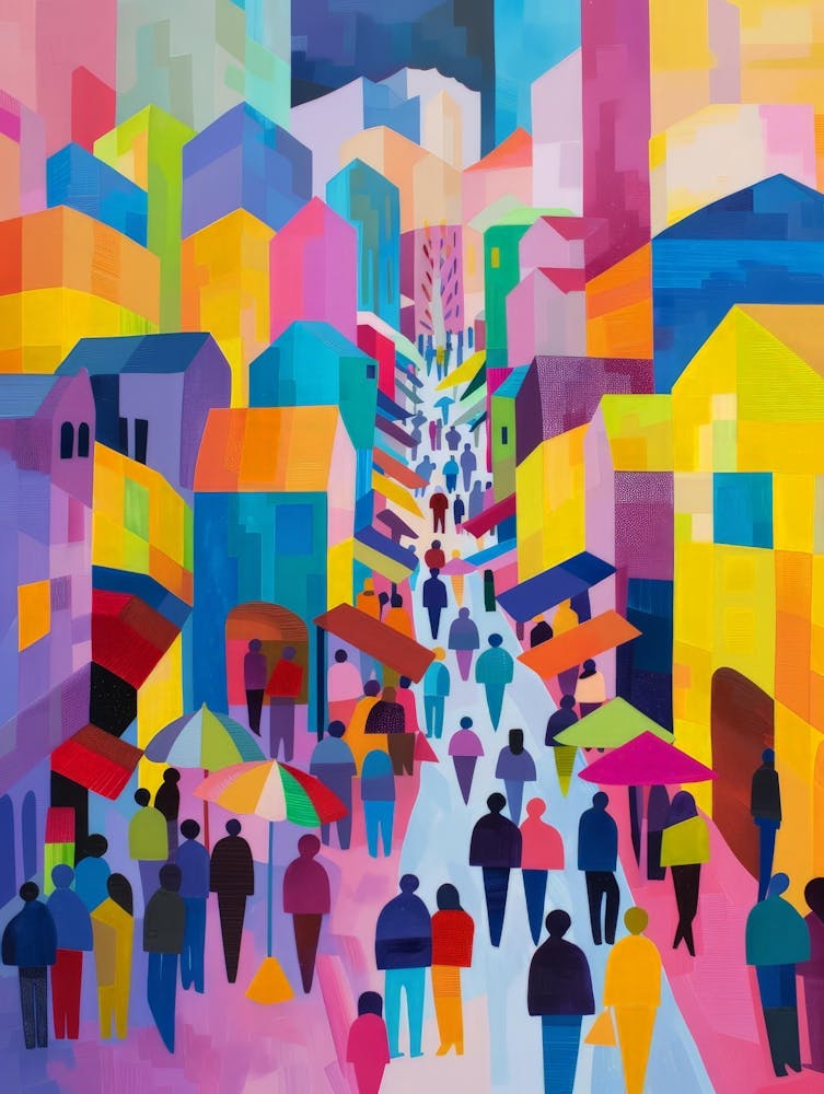 Colorful City Street