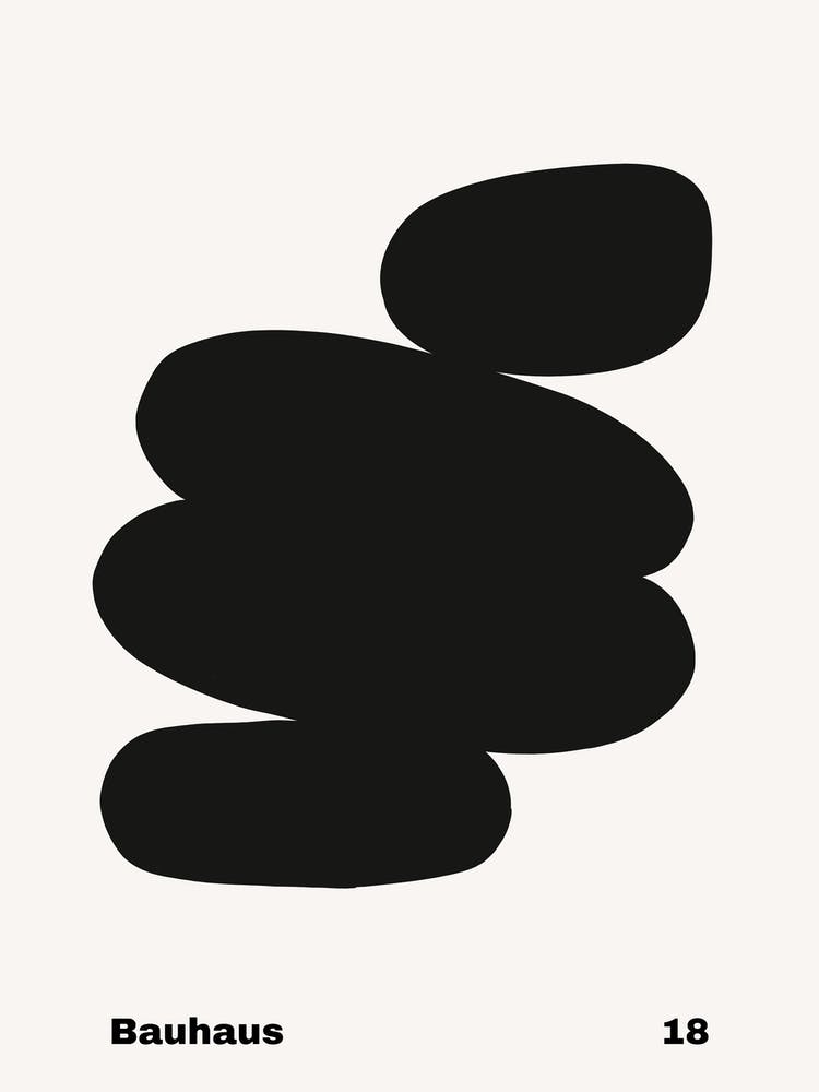 Geometric Bauhaus Poster B&W 18