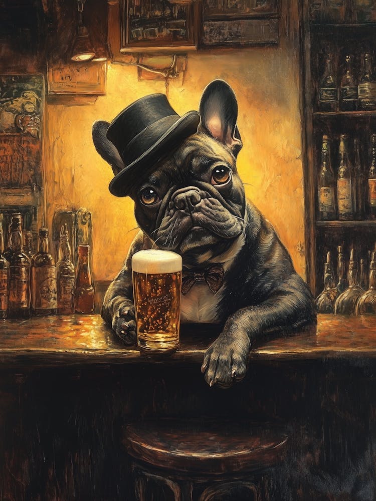 French Bulldog Bartender