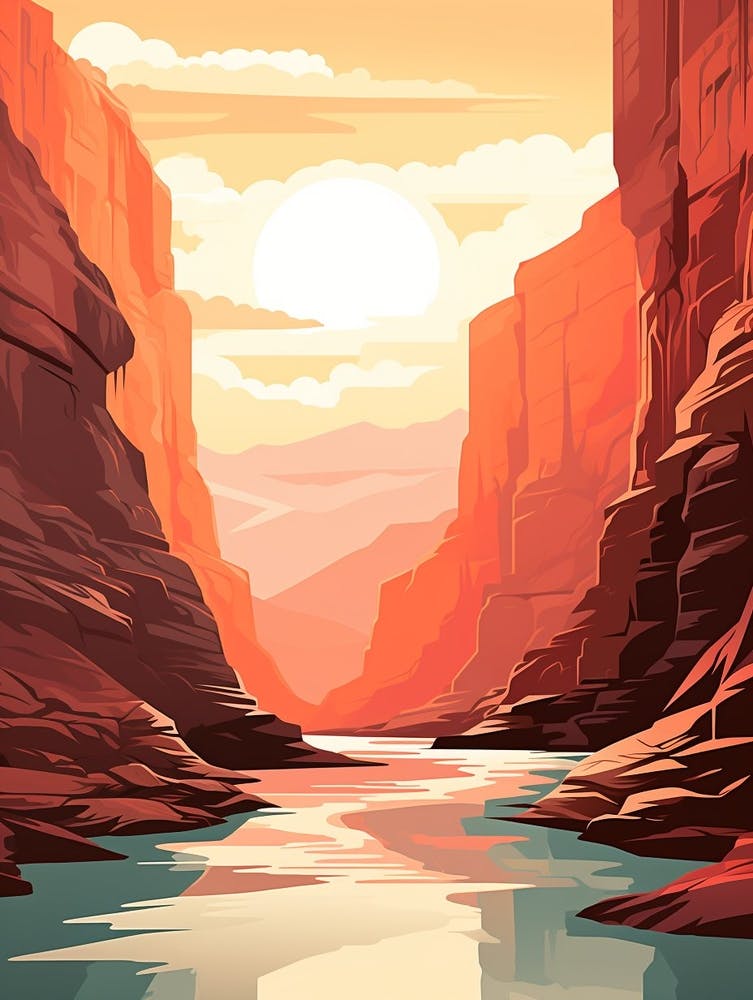 Canyon Abstrait Minimaliste 2