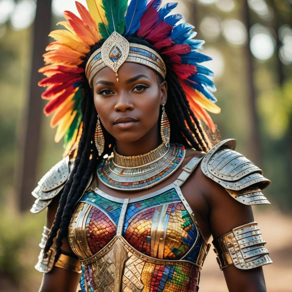 African American Woman In Costume