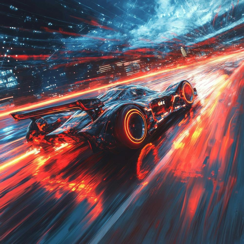 Futuristic Racing Car Art 1