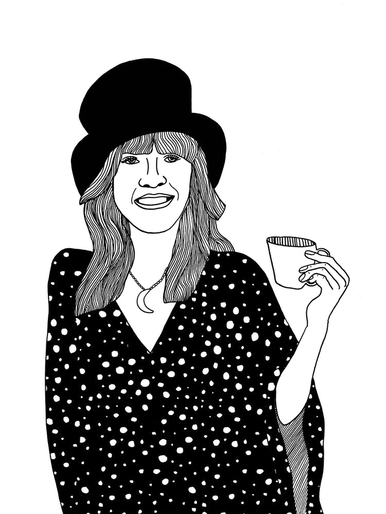 Stevie Nicks Drinking Tea