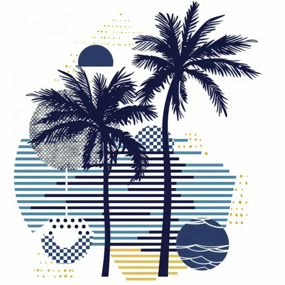 Palm Trees And Waves