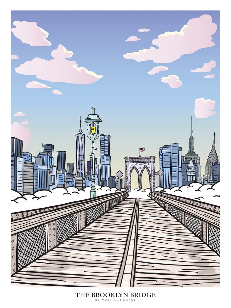 Brooklyn Bridge Text Version 9600p X 7200p Day