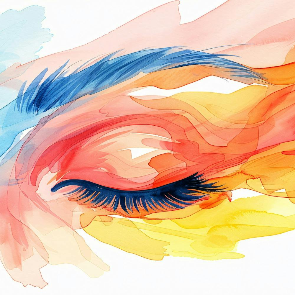 Watercolor Of A Woman'S Eye