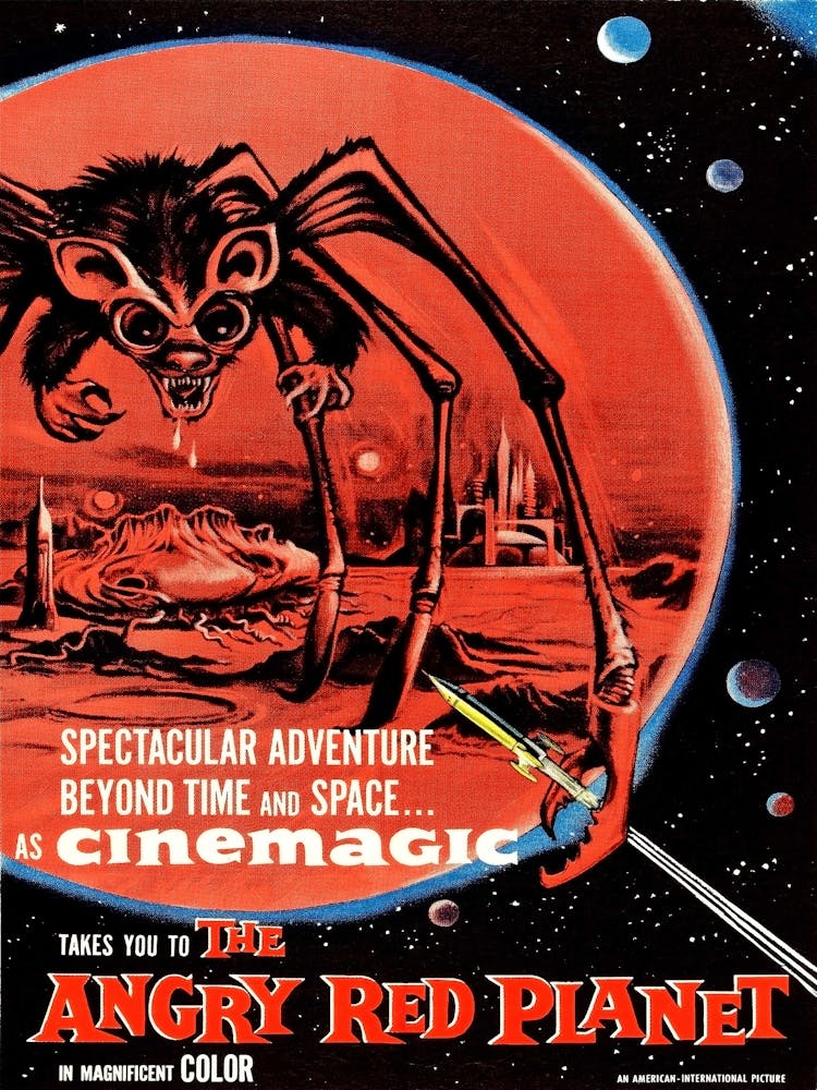 Scifi Horror Movie Poster, The Angry Red Planet