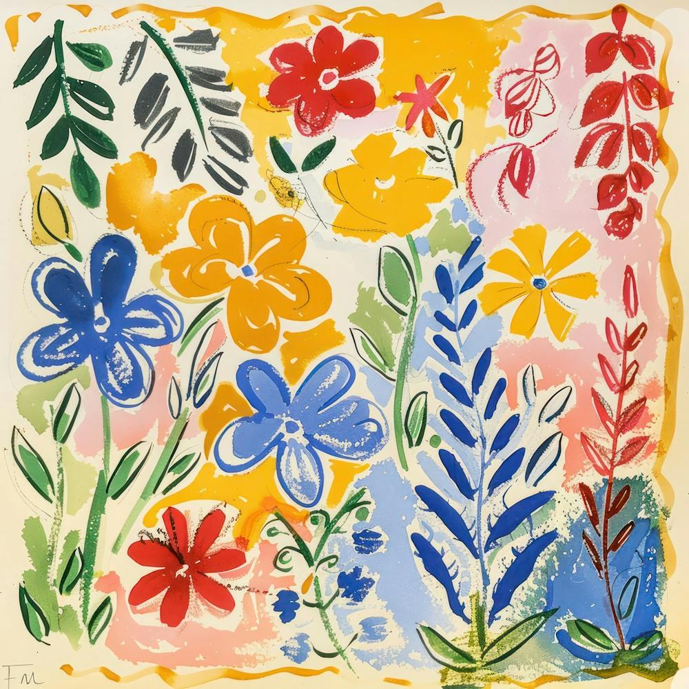 Blumenmalerei im Matisse-Stil 14