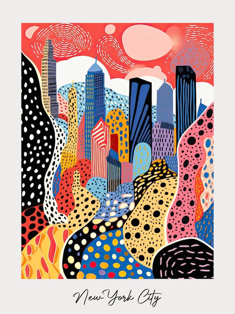 Poster Of New York City, Illustration In The Style Of Pop Art 2
