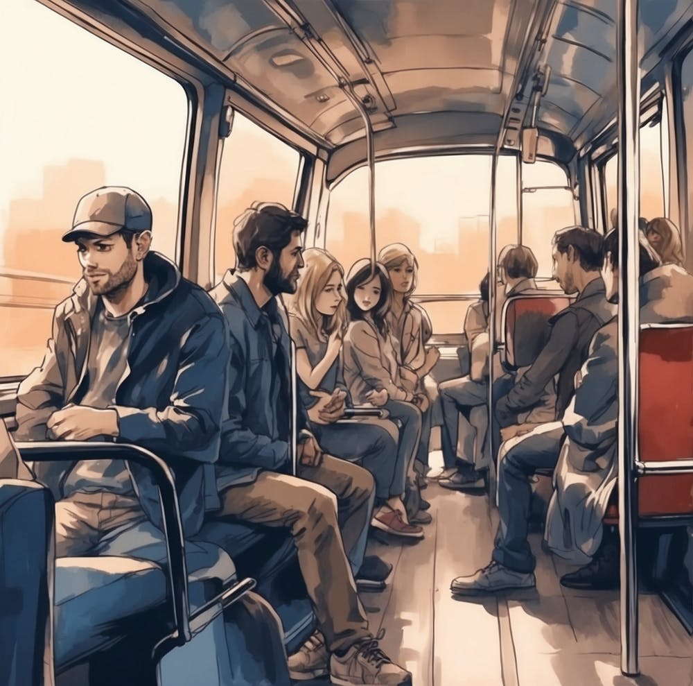 Gens Dans Un Bus
