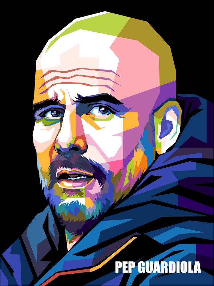 Joseph Guardiola Wpap Pop Art Style