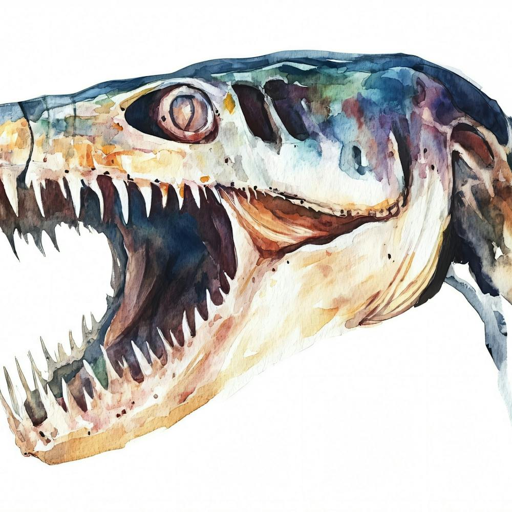 Dinosaure Peinture à l'Aquarelle