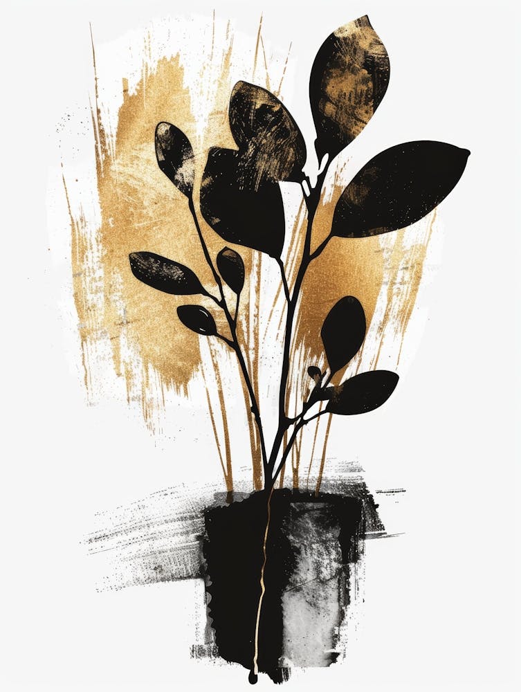 Gold Leaf Canvas Print 2