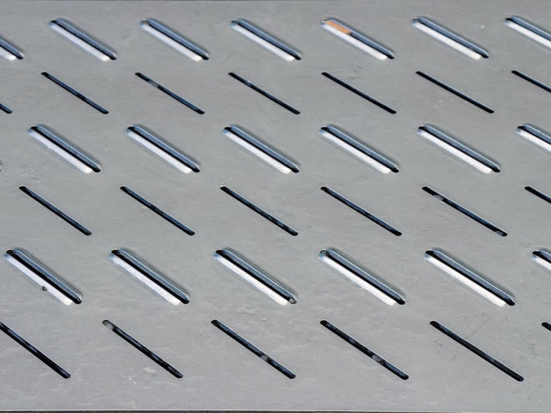 Seamless Metal Oval Holes Plate Texture 1