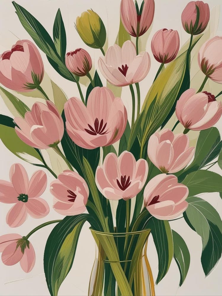 Pink Tulips Flowers