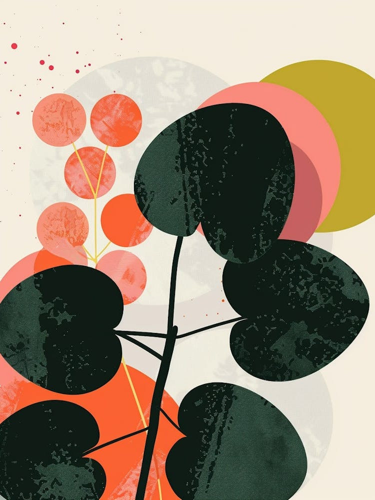 Pilea Plant Minimalist Illustration 3