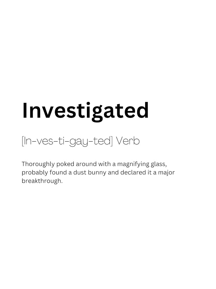 Investigated Definition Meaning
