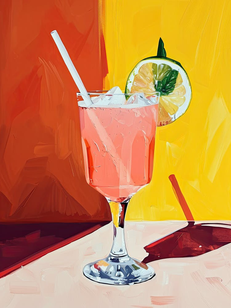 Pink Cocktail, Mid century