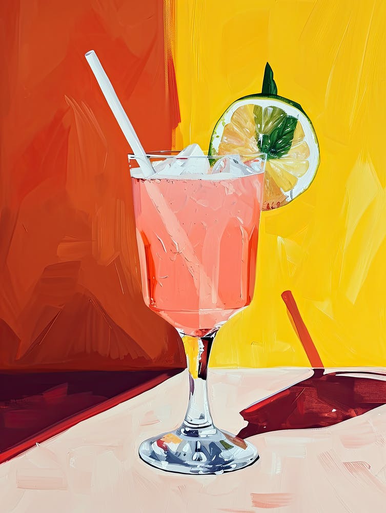 Pink Cocktail, Mid century