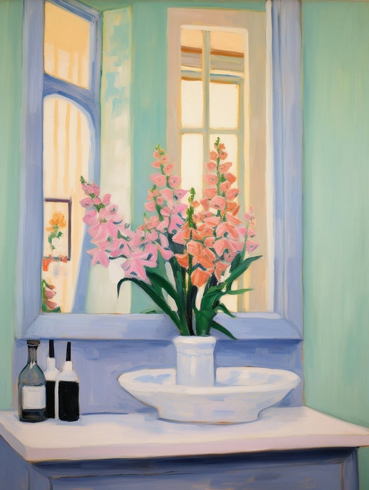 A Vase With Foxglove, Flower Bouquet 2